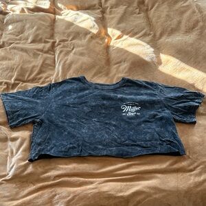 Miller high life Black Cropped T-Shirt